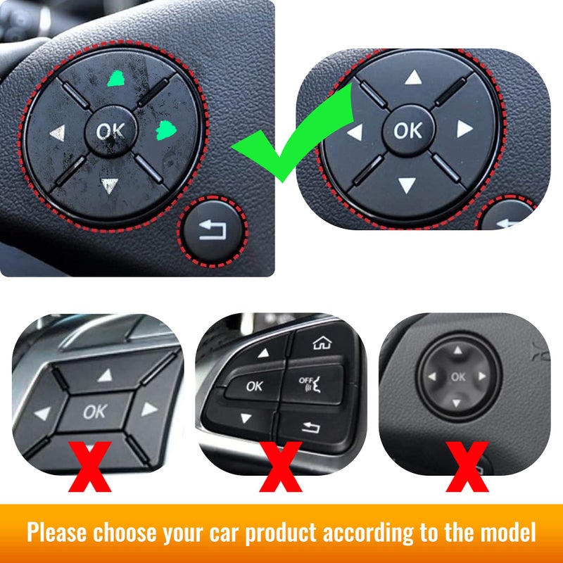 RDBS Car Interior Button Repair Sticker Kit Steering Wheel Window Switch Radio Number Button Decals Stickers Accessories Fit for 2008-2014 Mercedes Benz W204 C250 C350 E-Class Ml Gl Glk Models - Image 2